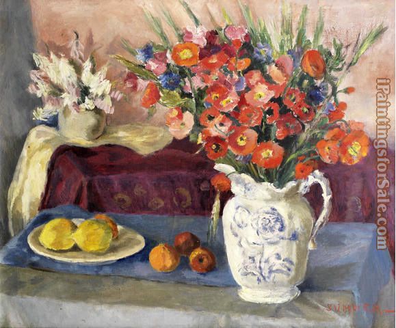 Unknown Artist Still life with flowers and fruit